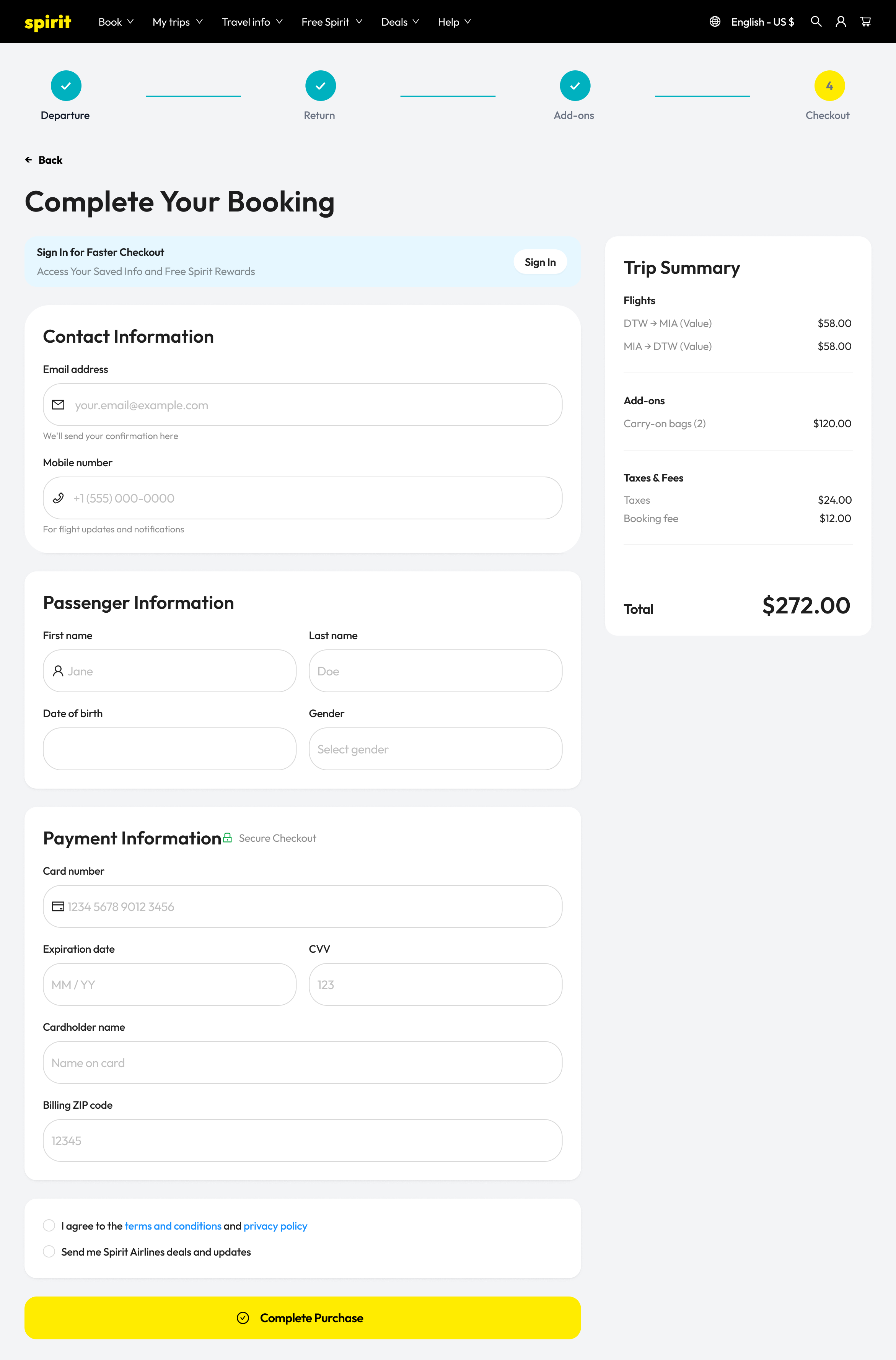 Redesigned checkout