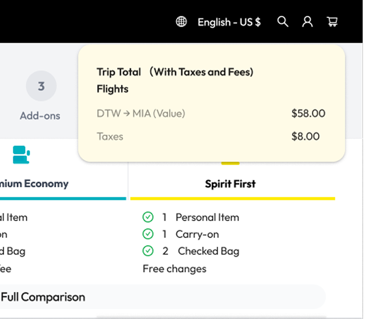 Redesign: trip summary sidebar focused on simplicity and scannability
