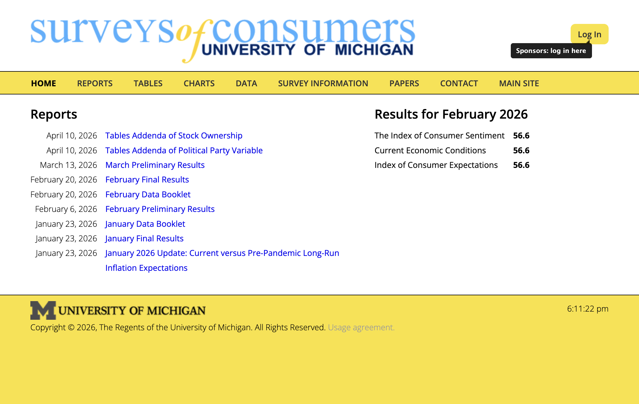 Original SoC Reports page